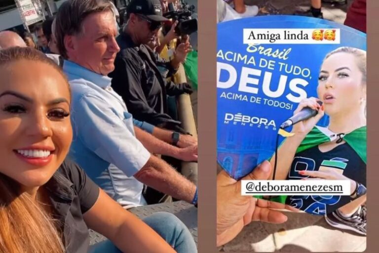 Leia mais sobre o artigo Filha de Coronel Menezes distribui material personalizado na Marcha para Jesus