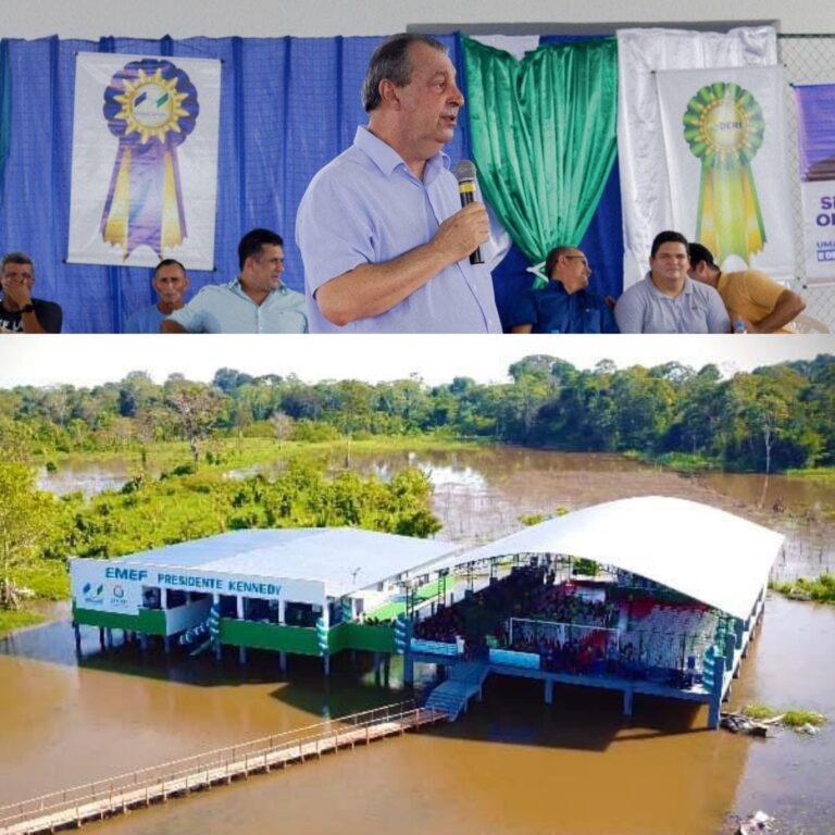 Leia mais sobre o artigo Senador Omar Aziz inaugura a primeira escola do Brasil com quadra sobre laje